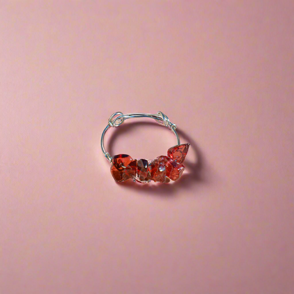 Bague Grenat Rouge