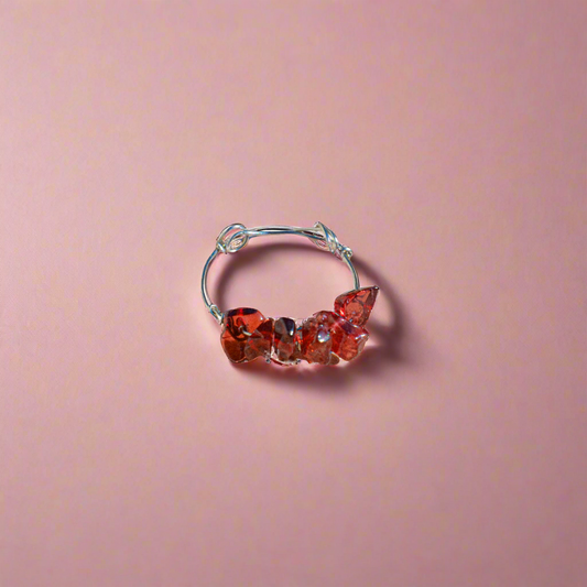 Bague Grenat Rouge