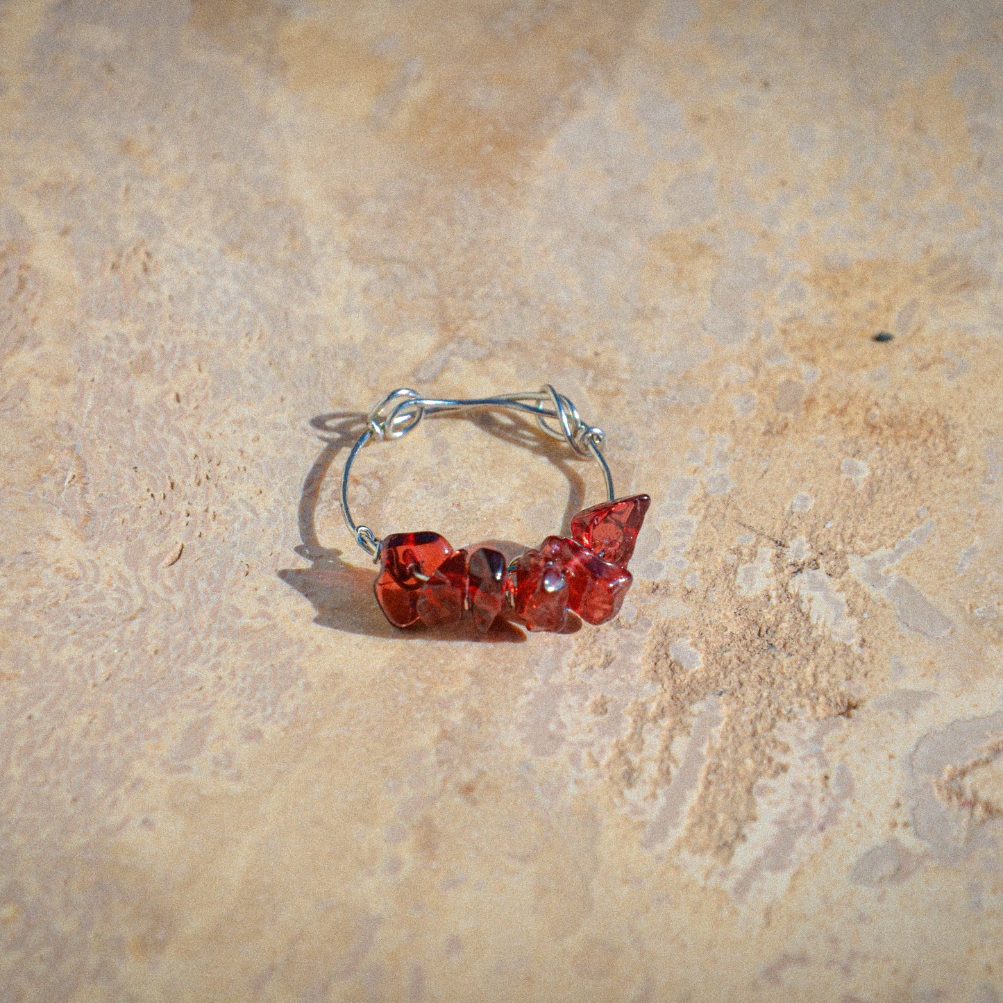 Bague Grenat Rouge