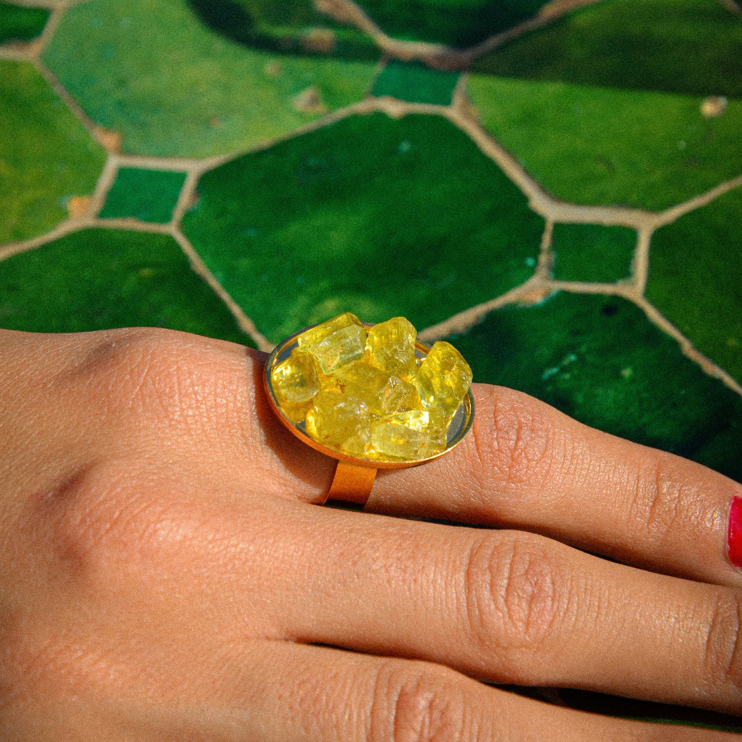 Bague Apatite verte