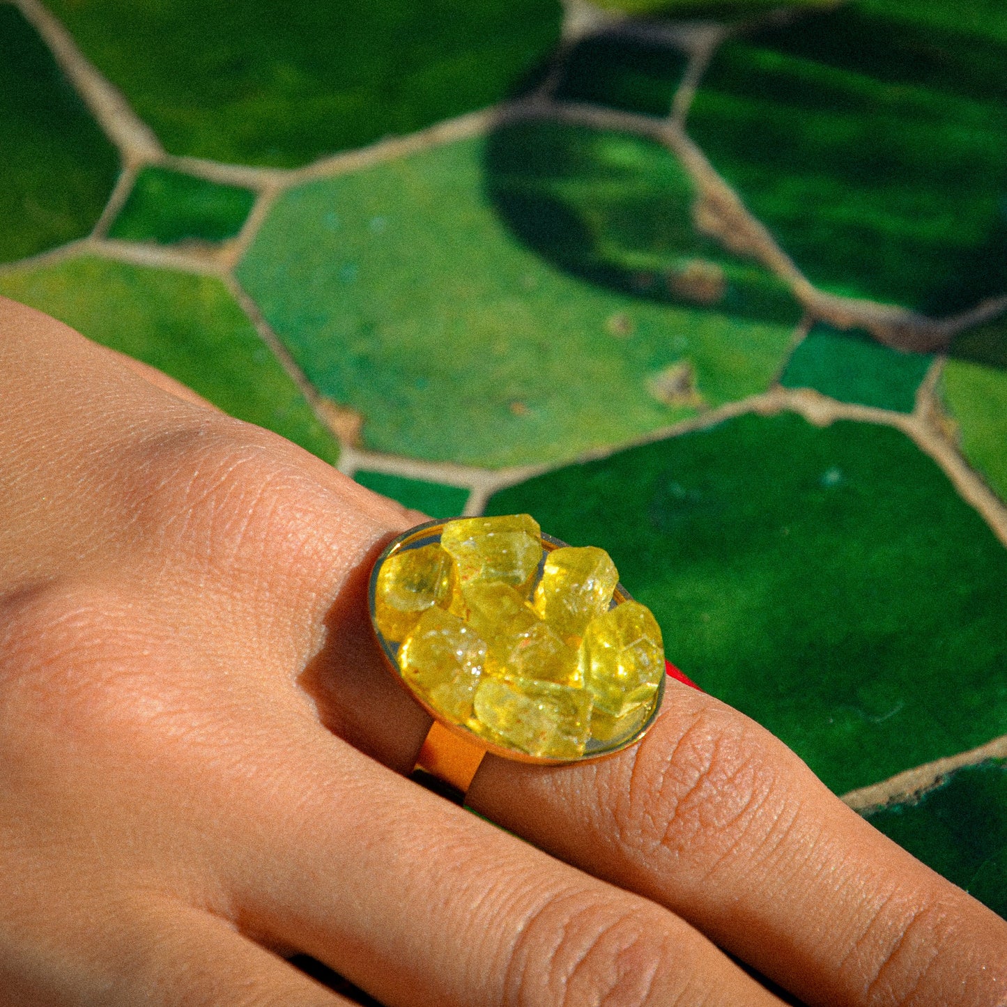 Bague Apatite verte