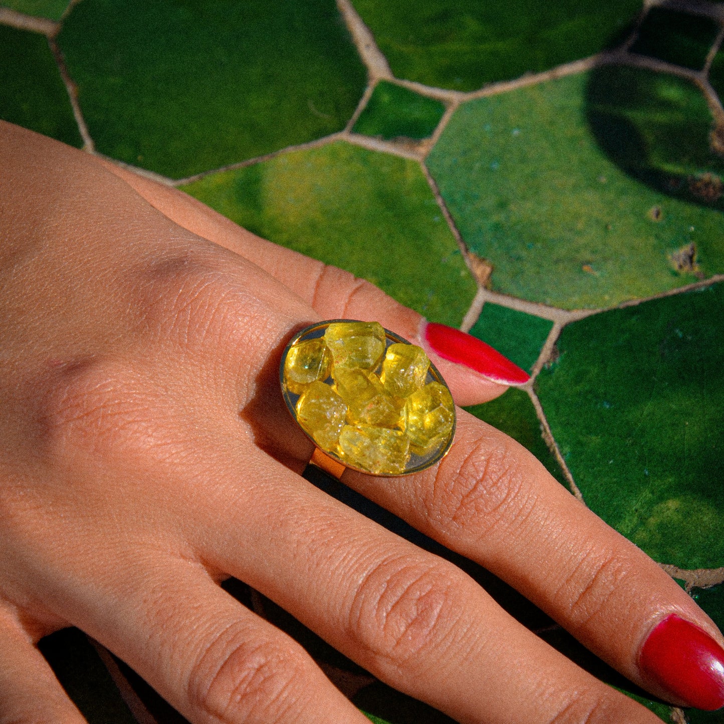 Bague Apatite verte