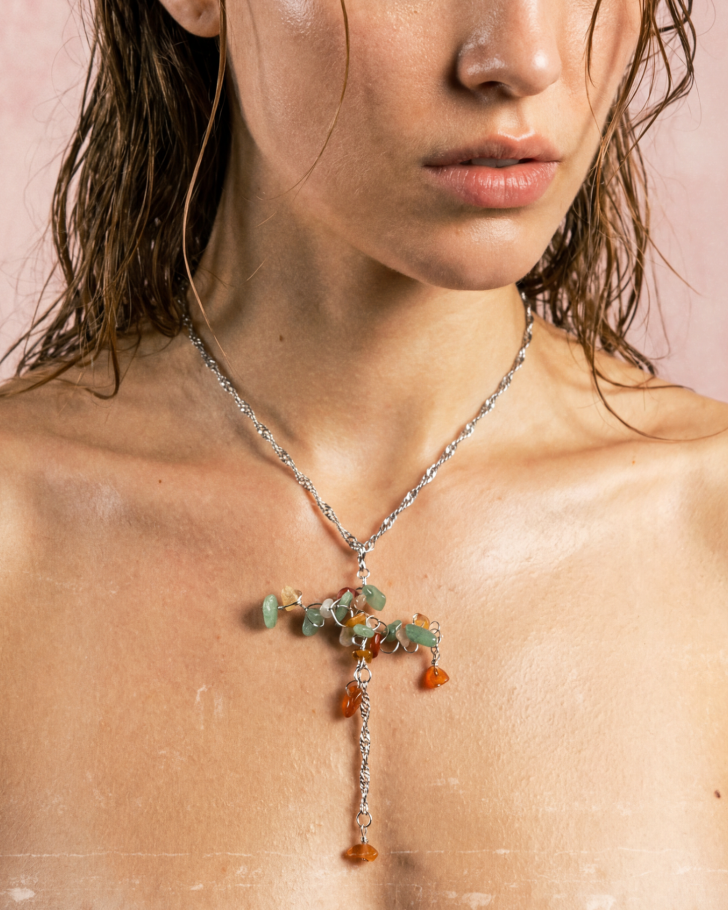 Collier Aventurine et Cornaline