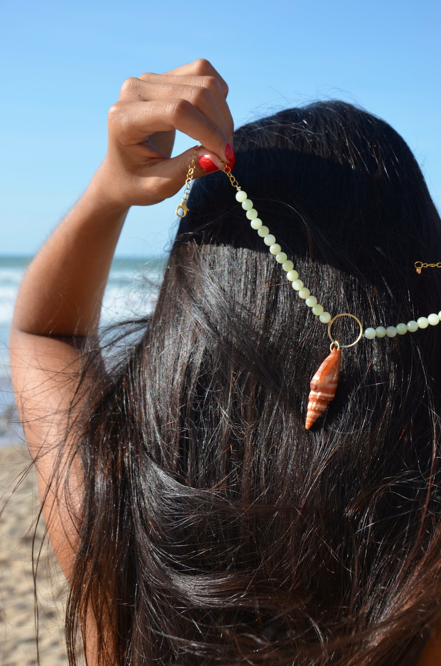 Collier Perles et véritable coquillages