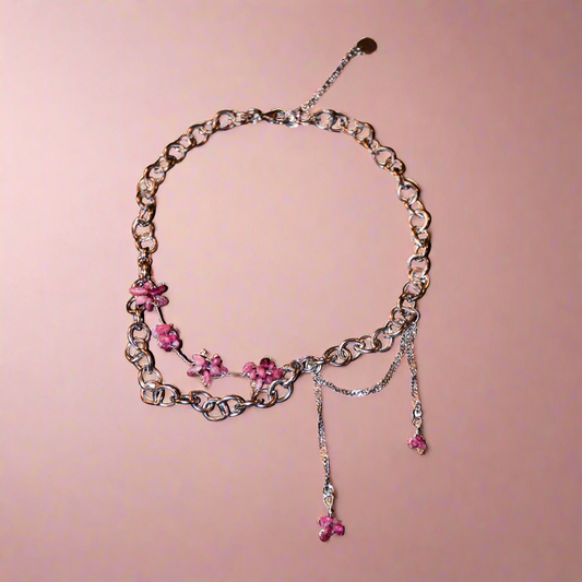 Collier Tourmaline Rose