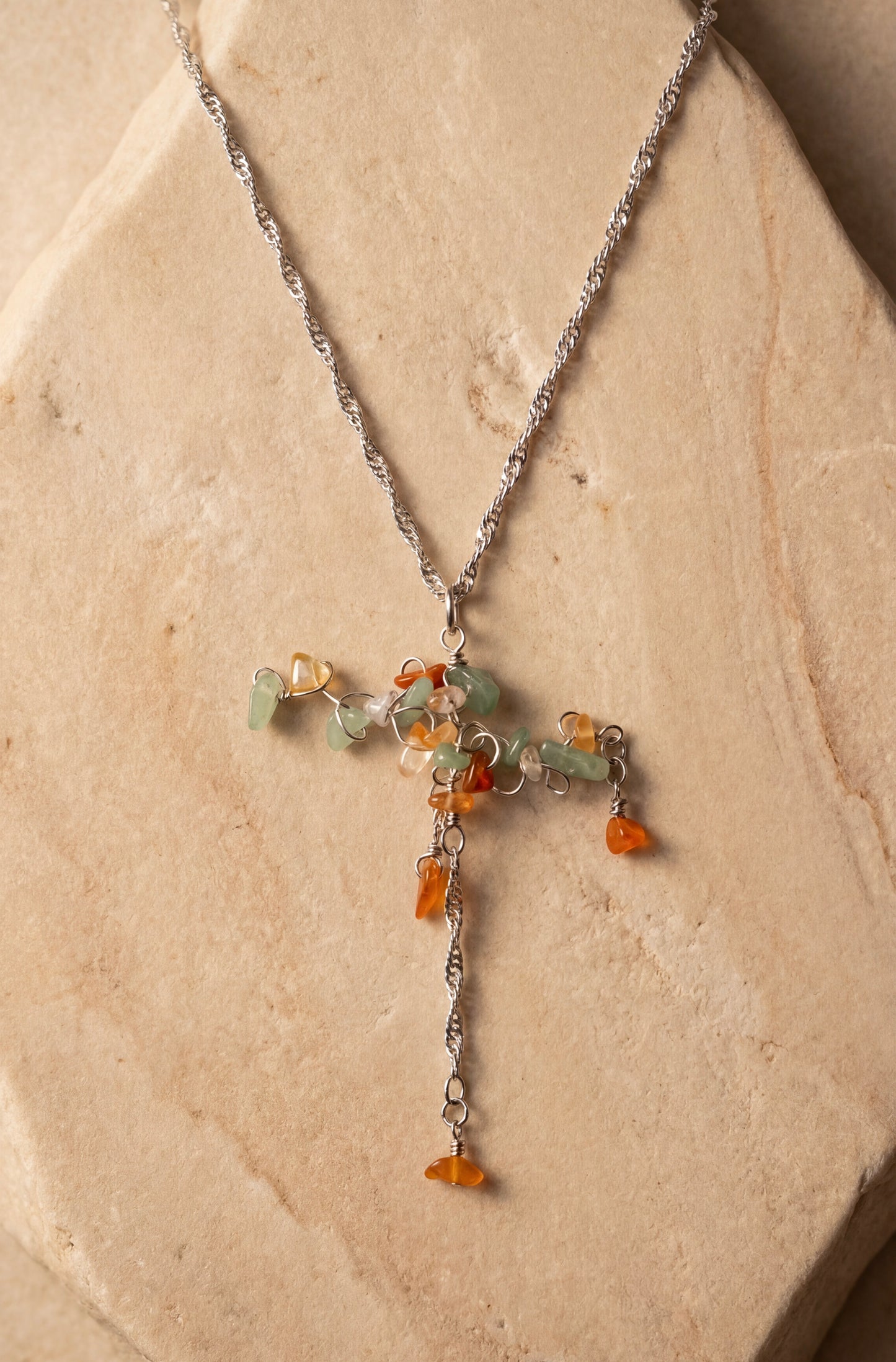Collier Aventurine et Cornaline