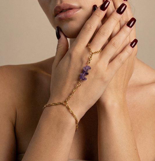 Amethyst hand jewelry